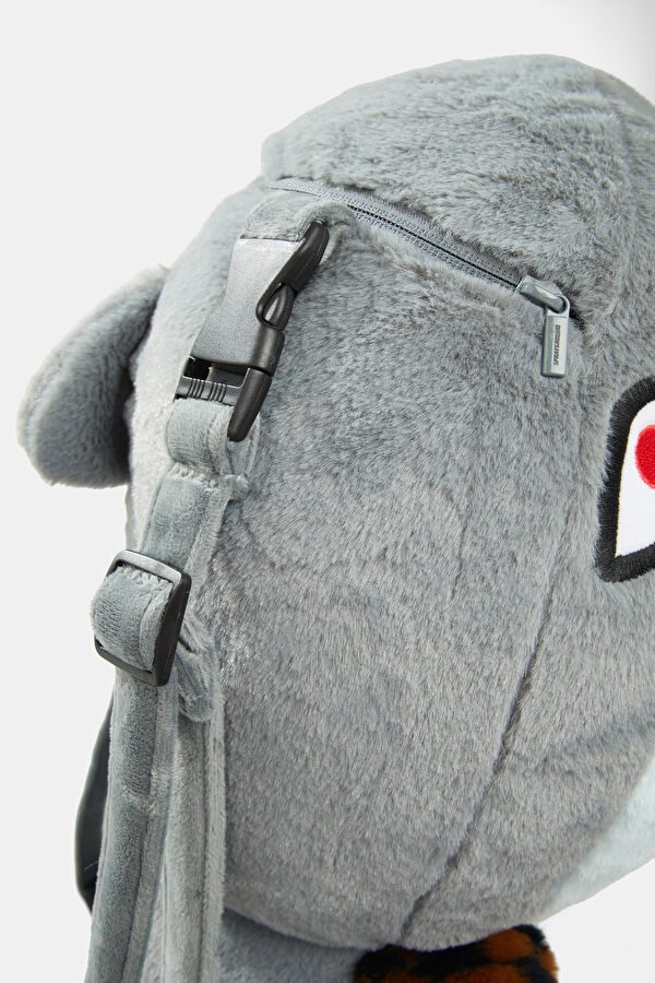 Money Bear in Shark Costume Bear Backpac Sırt Çantası 6