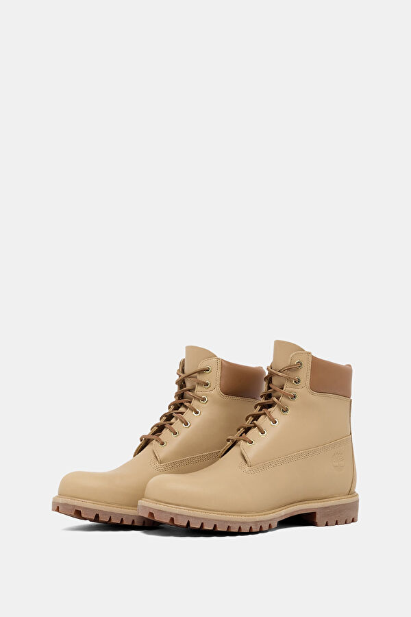 Premium 6-Inch Lace-Up Waterproof Beige Men's Boots 3