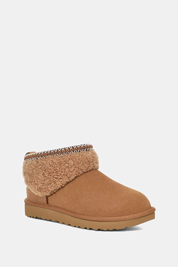 W Classic Ultra Mini Maxi Curly Tan Boots 2