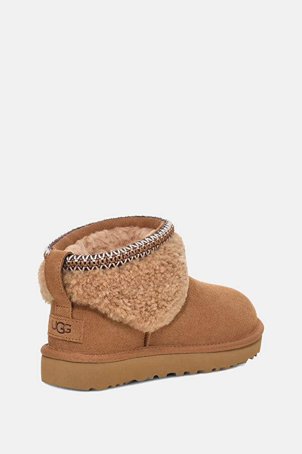 W Classic Ultra Mini Maxi Curly Tan Boots 4