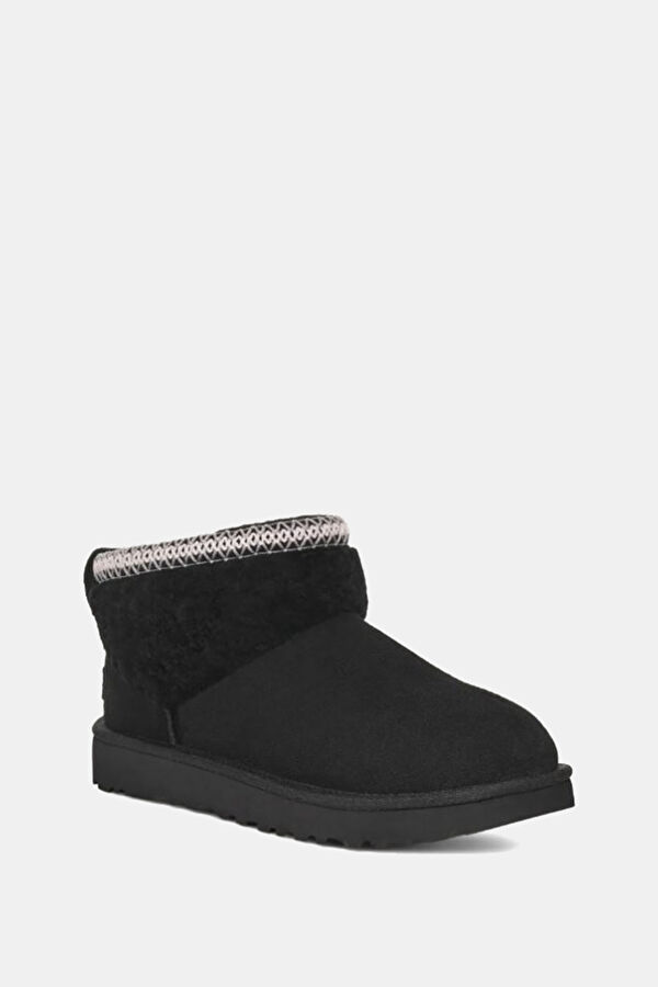 W Classic Ultra Mini Maxi Curly Black Boots 3