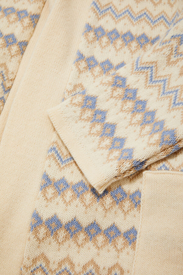 Ecru Patterned Women's Cardigan 8