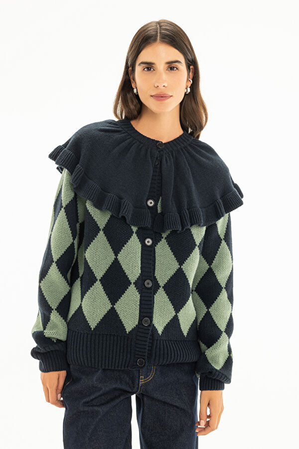 Coffee Baklava Pattern Women's Cardigan