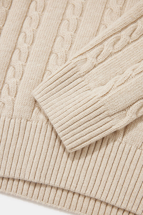 Off-white knitted cashmere women's sweater. 4