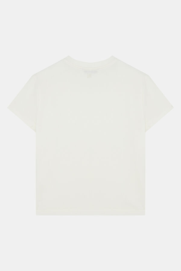 Beyaz Bisiklet Yaka Kadın T-Shirt 2