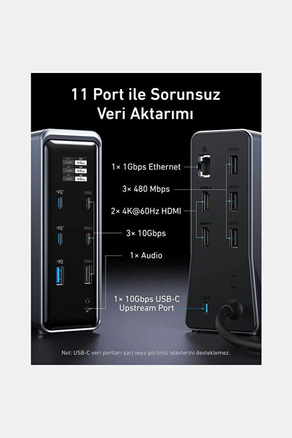 Prime 14-İn-1 160 W Şarj İstasyonu Siyah 4