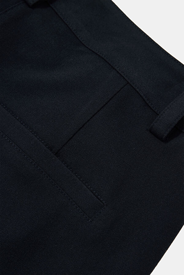 Navy Blue Straight Leg Women's Trousers 7