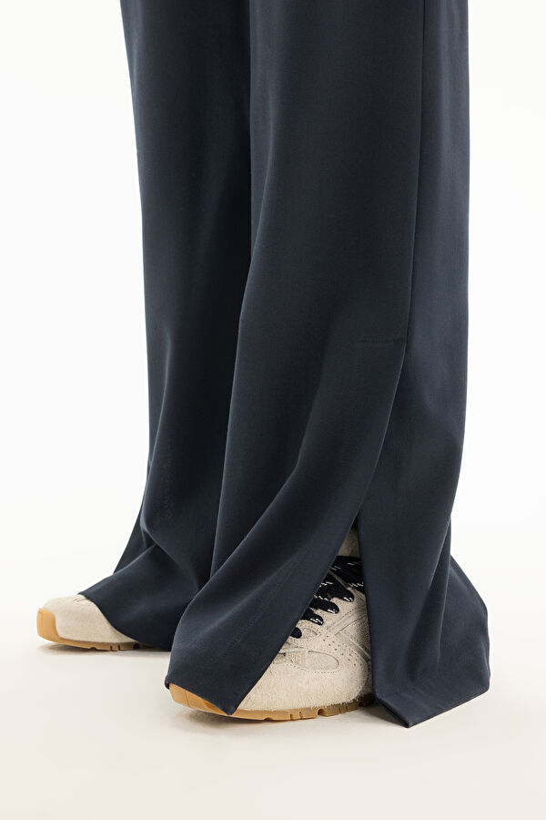 Navy Blue Straight Leg Women's Trousers 3