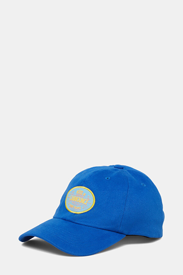 Blue Embroidered Hat