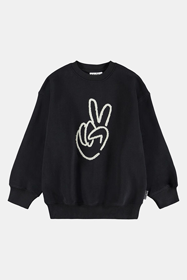 Black Crew Neck Kids' Sweatshirt
