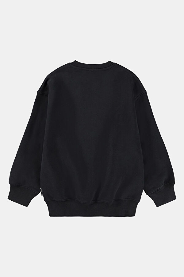 Black Crew Neck Kids' Sweatshirt 2