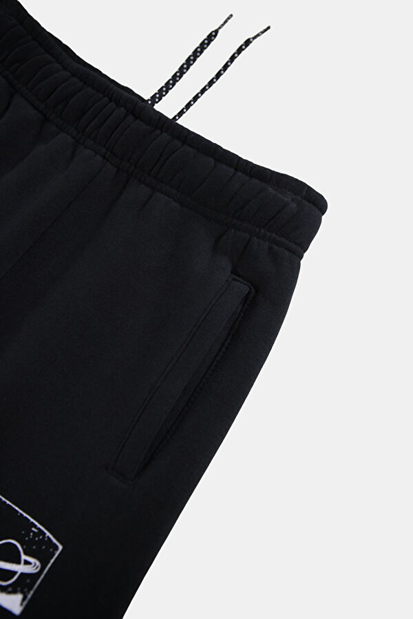 Black Slim Fit Kids' Sports Pants 3