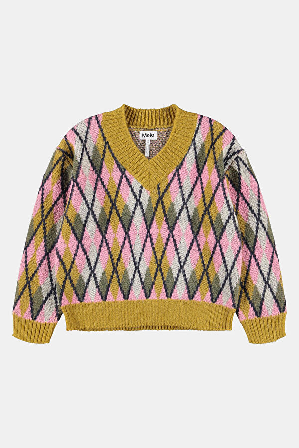 Mustard Plaid Alpaca Wool Sweater