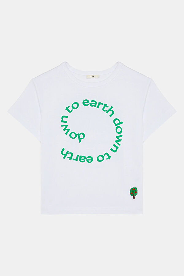 White Printed Kids' T-Shirt