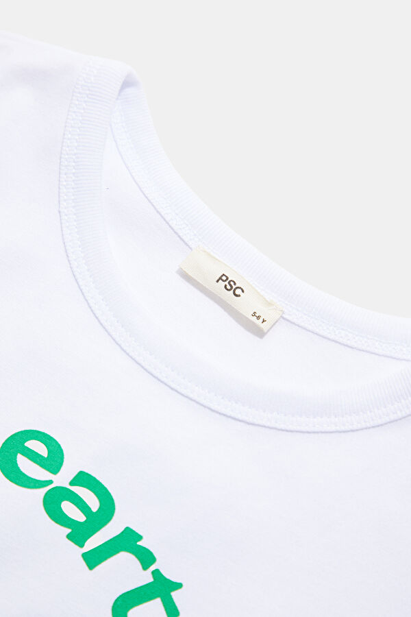 White Printed Kids' T-Shirt 3