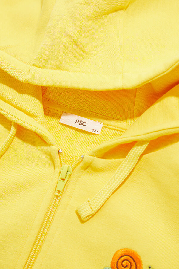 Yellow Hooded Kids' Sweatshirt 3