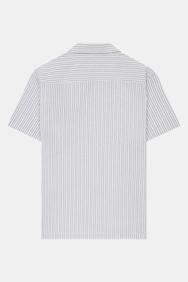 Ecru Striped Men's Shirt 2