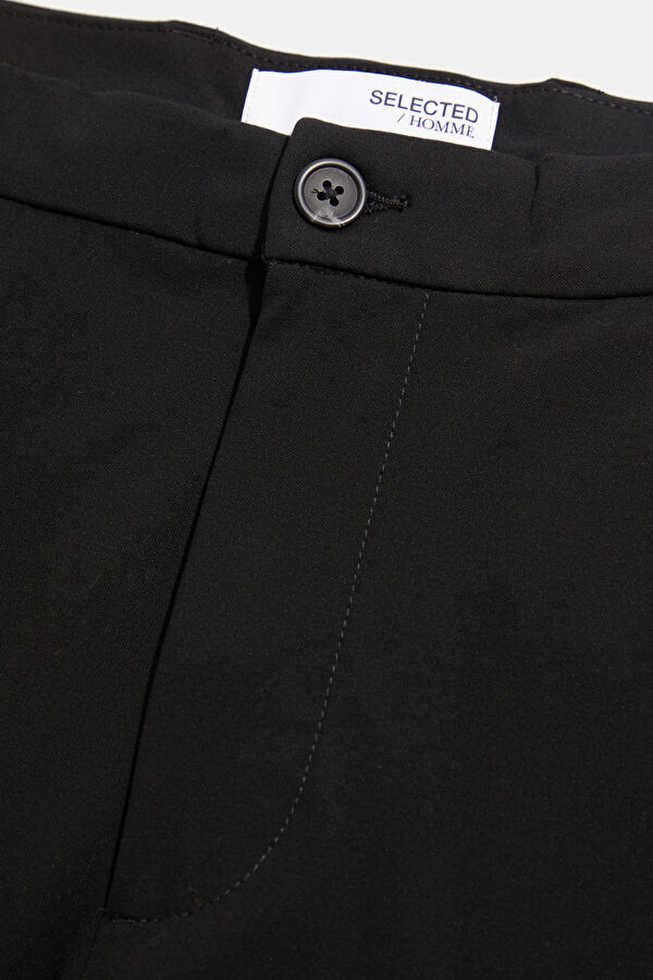 Black Slim Fit Viscose Men's Trousers 6