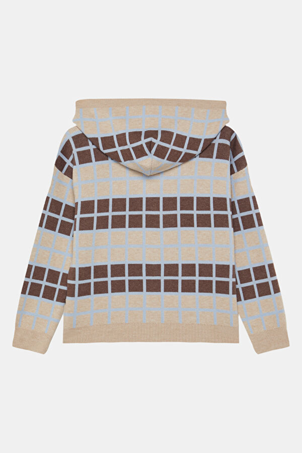 Multicolored Plaid Knit Kids Sweater 2