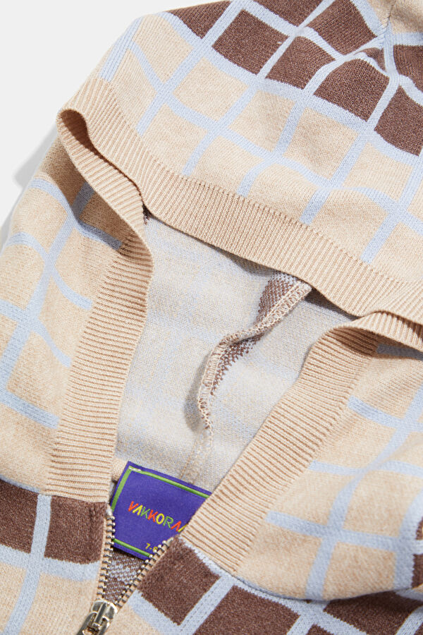 Multicolored Plaid Knit Kids Sweater 3