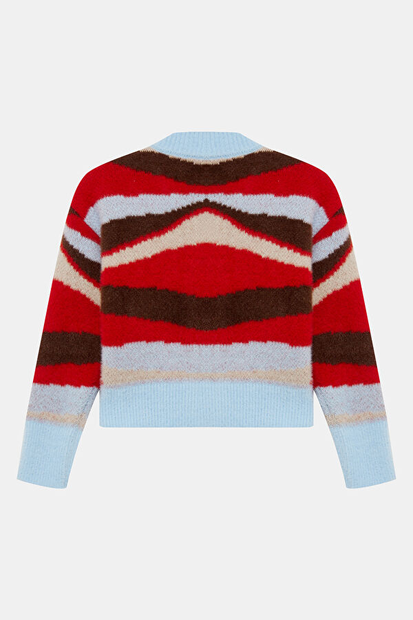 Colorful Striped Knit Children's Cardigan 2