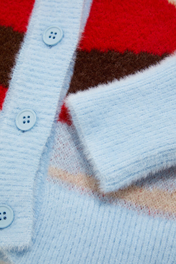 Colorful Striped Knit Children's Cardigan 4