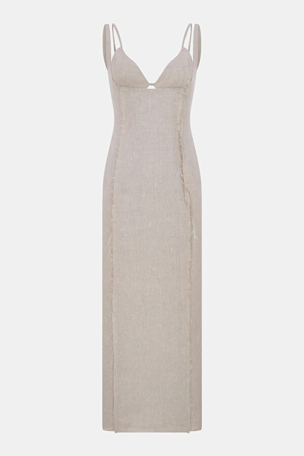 Natural Maxi Linen Women's Dress