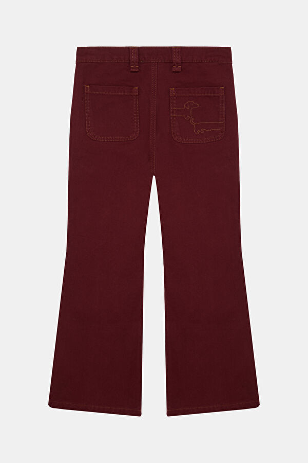 Burgundy Straight Leg Kids Pants 2