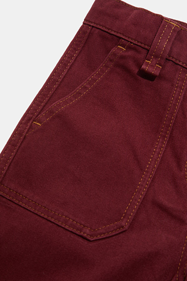 Burgundy Straight Leg Kids Pants 4