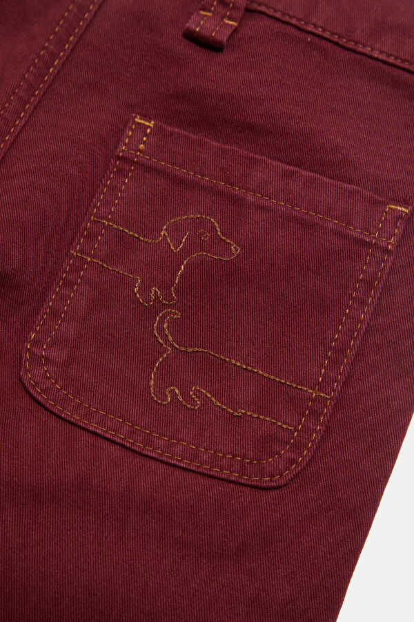 Burgundy Straight Leg Kids Pants 5