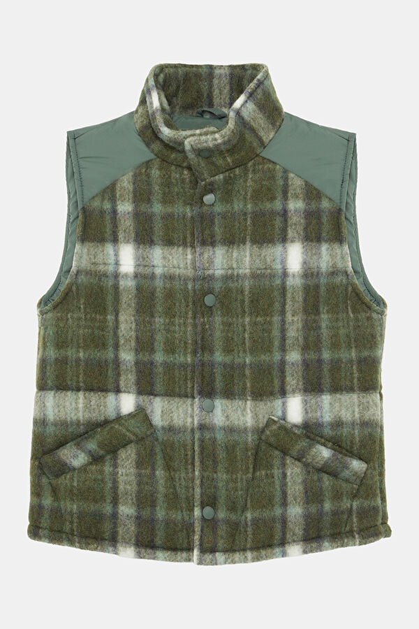Green Plaid Children's Vest