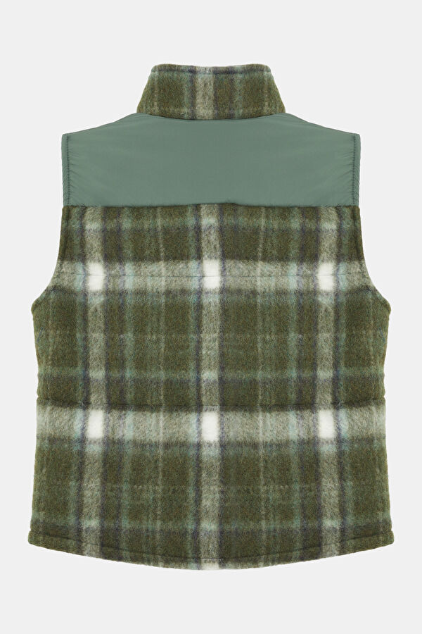 Green Plaid Children's Vest 2