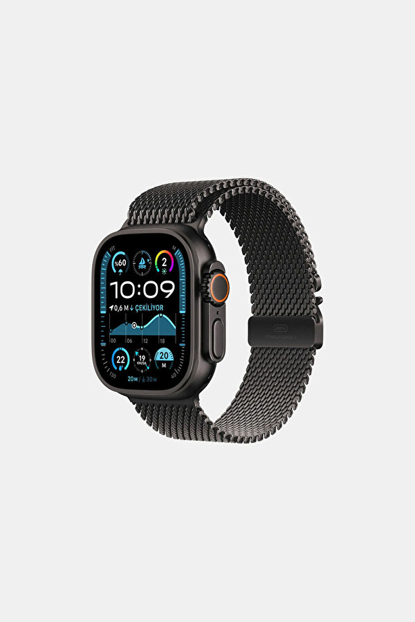 Watch 49mm Siyah Milano Kayış Orta Boy MXKG3ZM/A