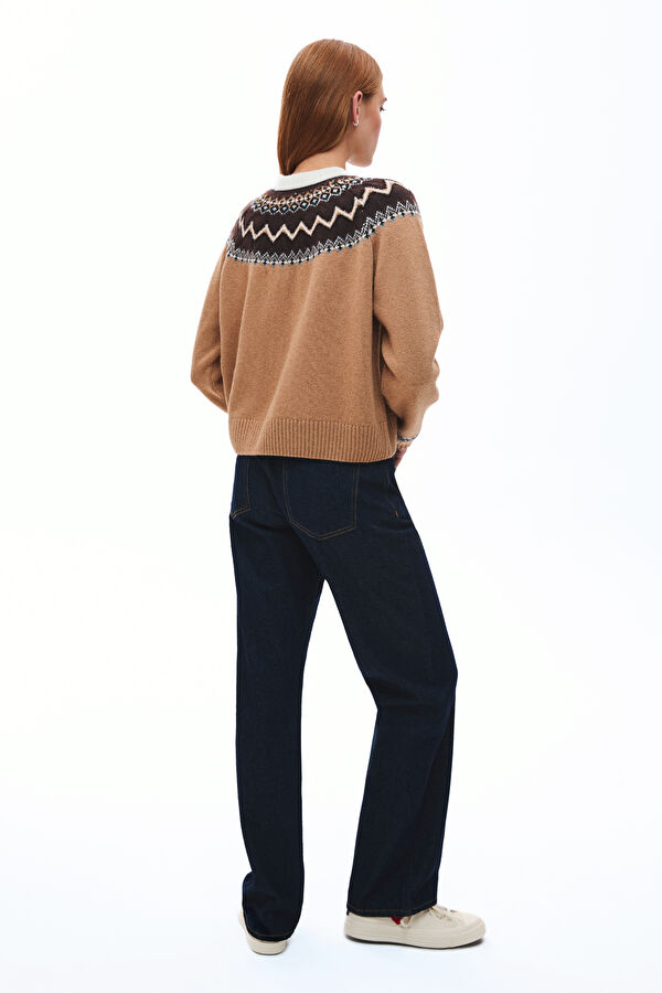 Colorful Patterned Knitted Women's Sweater 2