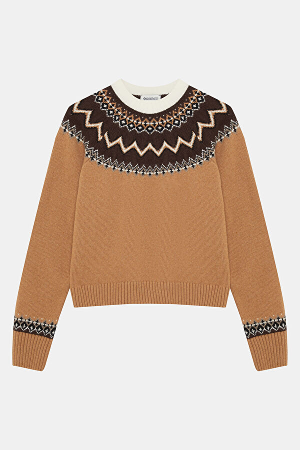 Colorful Patterned Knitted Women's Sweater 3