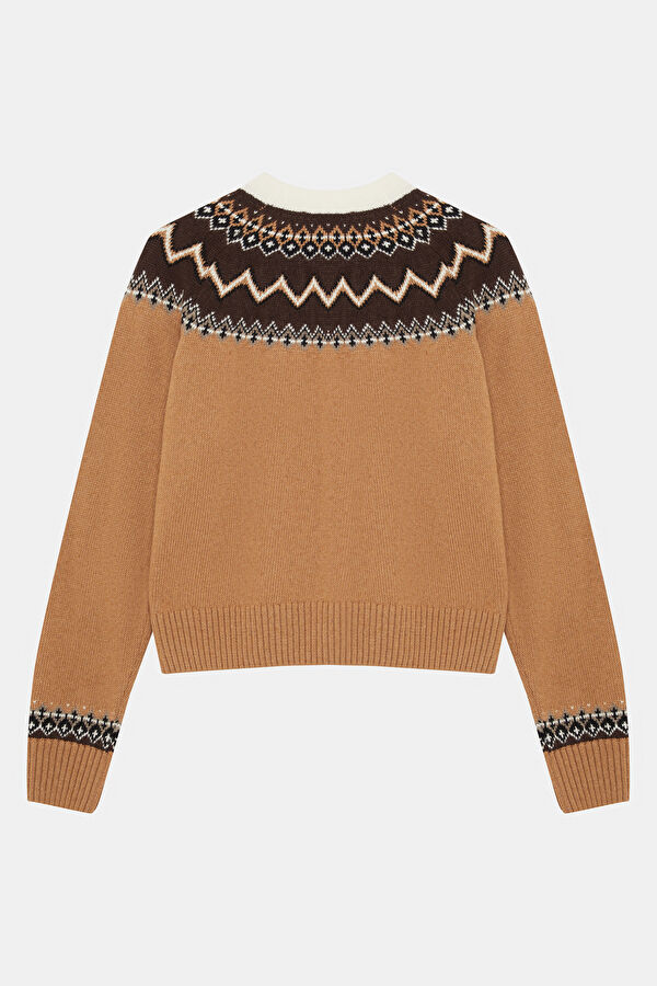 Colorful Patterned Knitted Women's Sweater 4