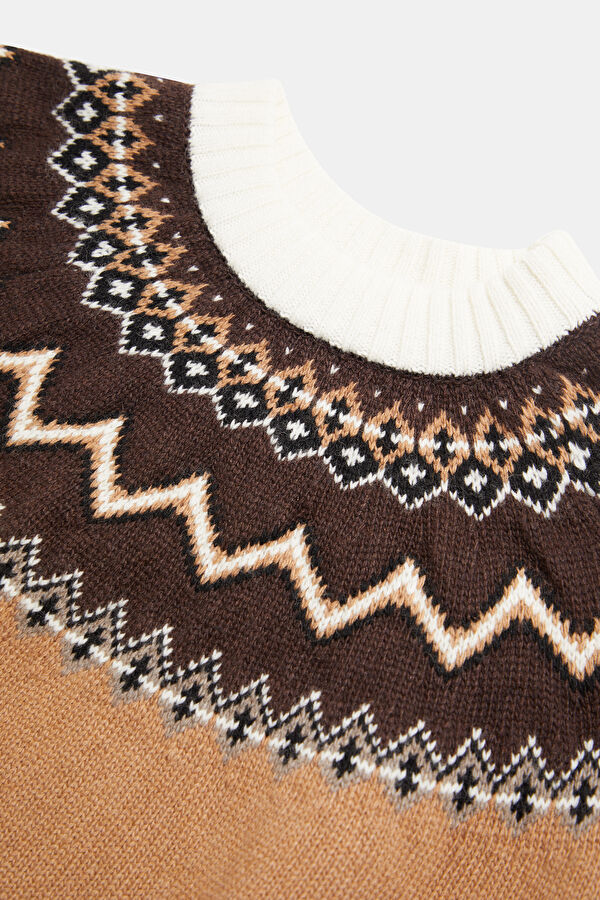 Colorful Patterned Knitted Women's Sweater 5