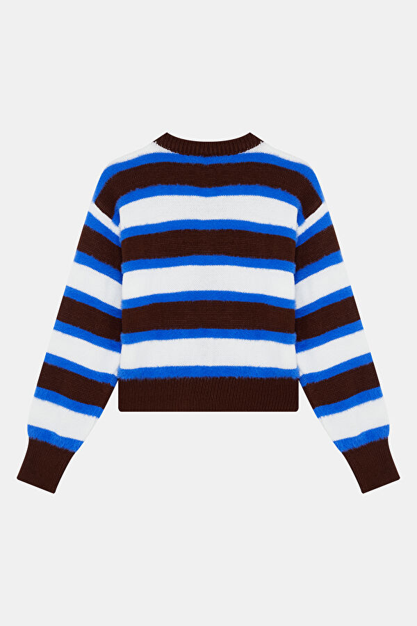 Multicolored Striped Knit Kids Cardigan 2