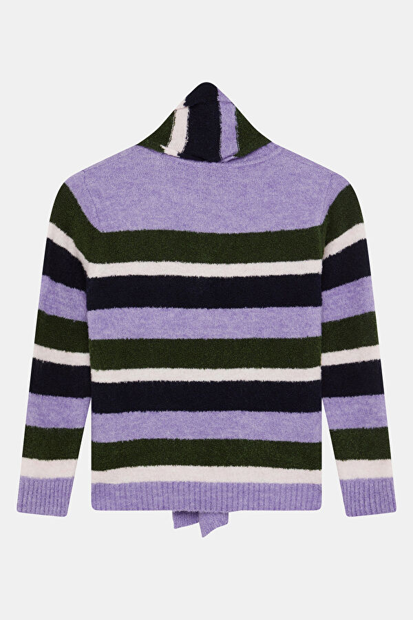Multicolored Striped Knit Kids Sweater 2
