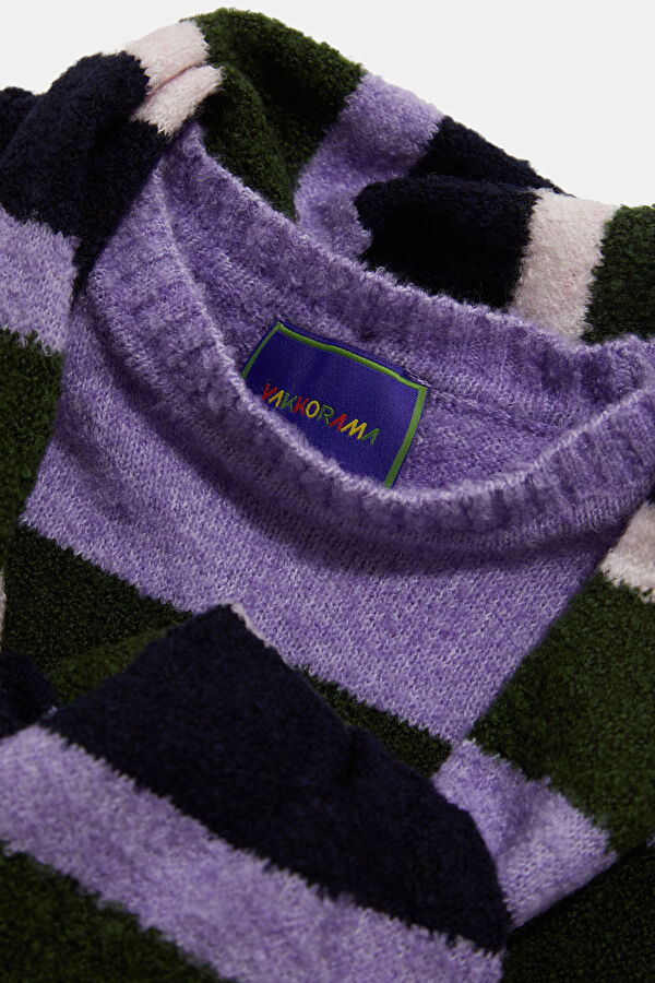 Multicolored Striped Knit Kids Sweater 3