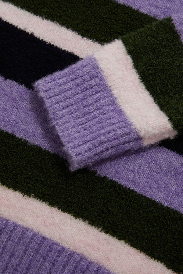 Multicolored Striped Knit Kids Sweater 4