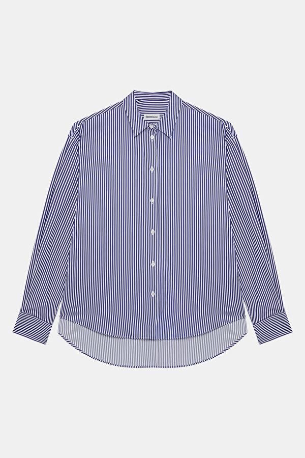 Navy Striped Women's Shirt