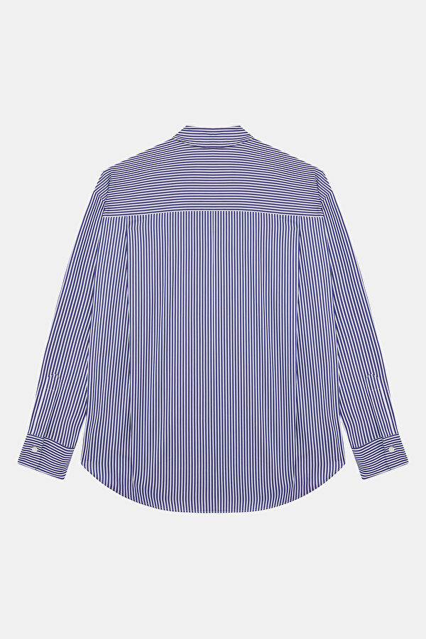Navy Striped Women's Shirt 2