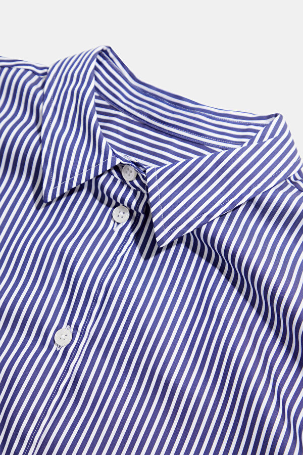 Navy Striped Women's Shirt 3