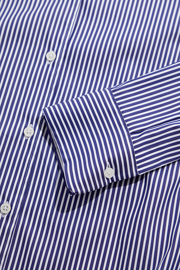 Navy Striped Women's Shirt 4
