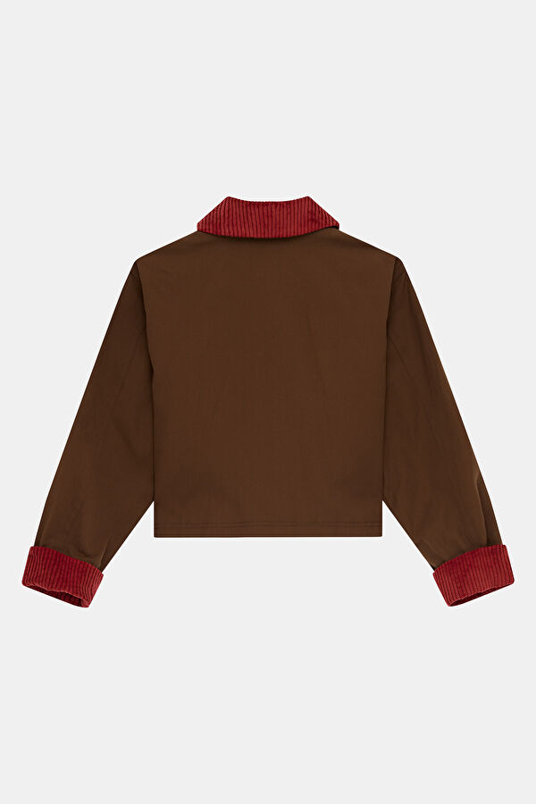 Brown Zippered Kids Jacket 2