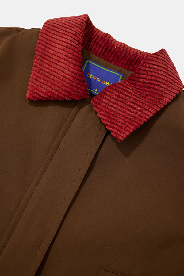 Brown Zippered Kids Jacket 3
