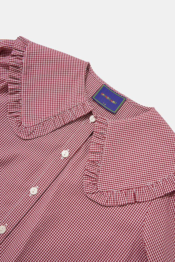 Multicolored Patterned Shawl Collar Kids Shirt 3