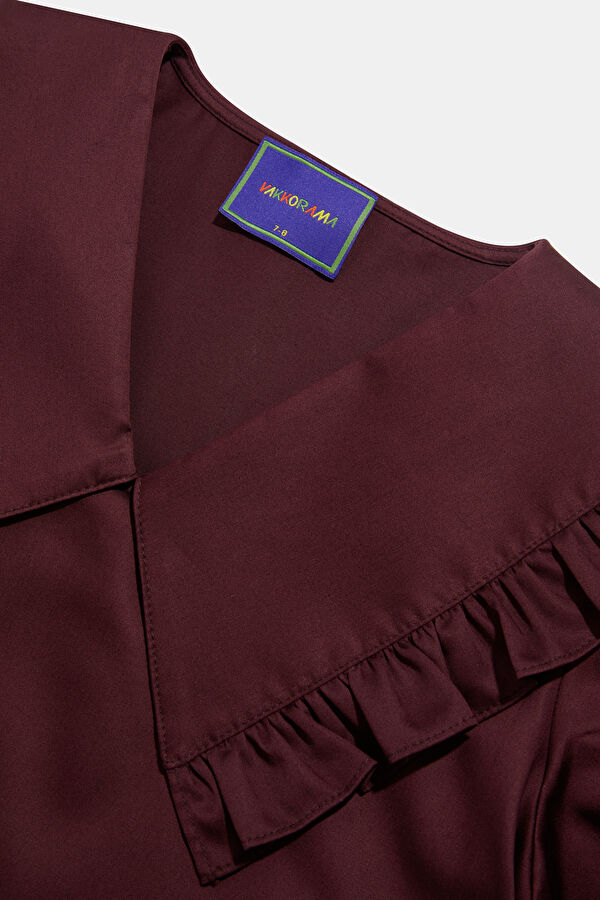 Burgundy Short Kids Dress 3