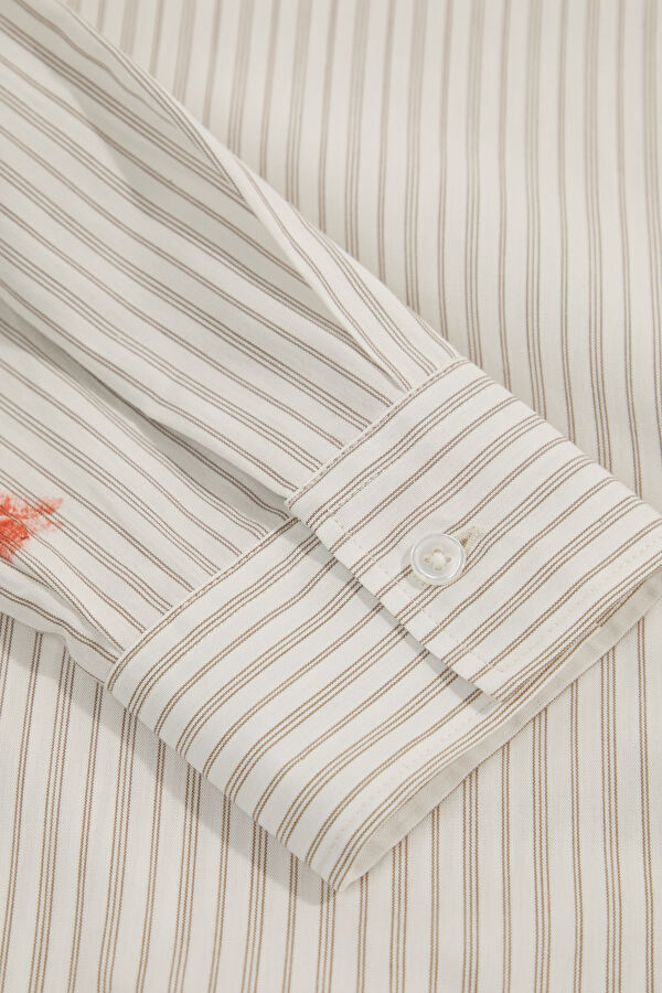 White Design Filled Shirt 6